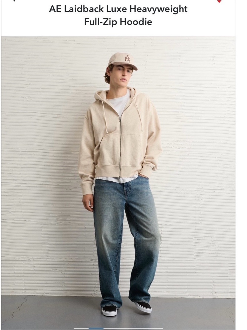 American Eagle laidback luxe heavyweight  full zip hoodie